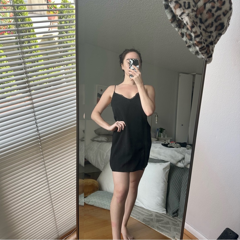 Urban Outfitters Out From Under Black Slip Dress
